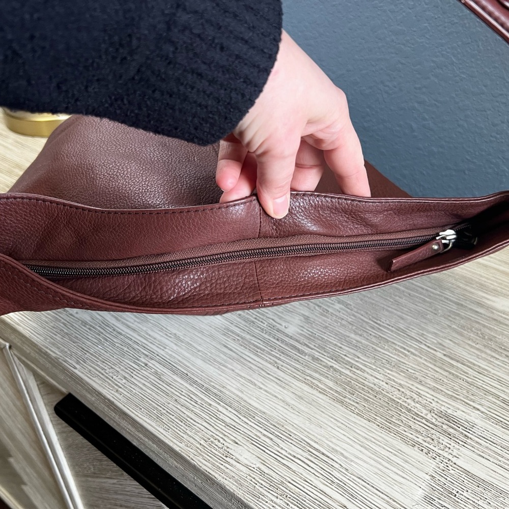 Hadaki Brown Leather Hobo Bag - Picture 7 of 13